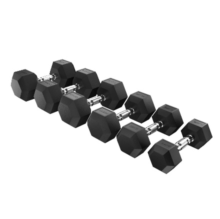 Гантельный ряд гексагональный IRON CORE 1 - 10 кг 10 пар