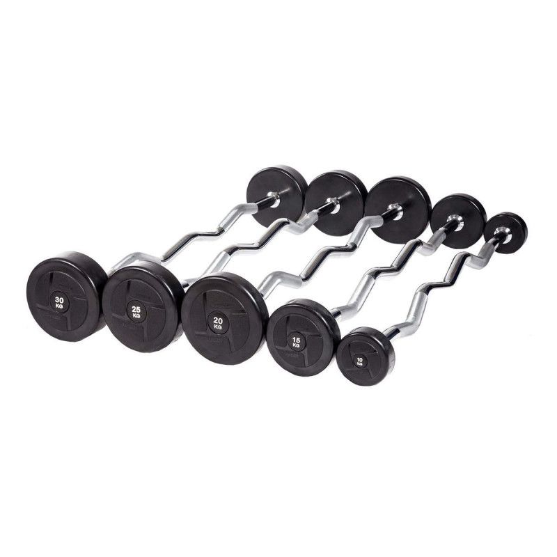 Набор изогнутых штанг (5 шт, 10-30 кг, шаг 5 кг) PROFI-FIT