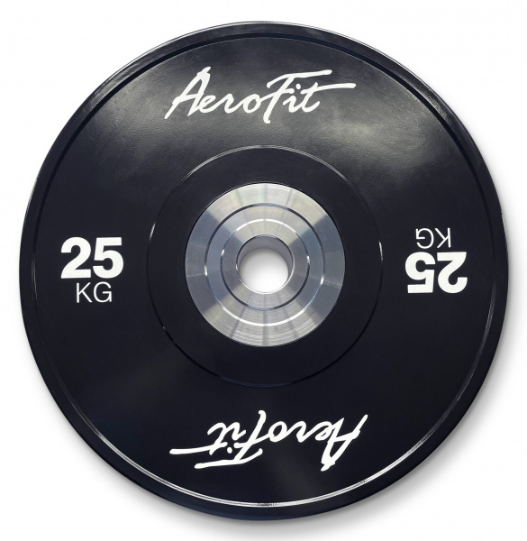Aerofit AFBD 25 кг бамперные диски для кроссфита, черные