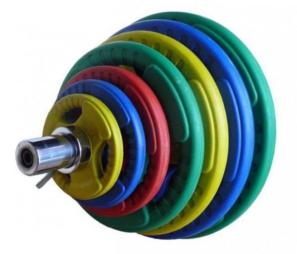 Диск обрезиненный 3 HANDLE цветной D51мм PROFI-FIT 1,25 кг