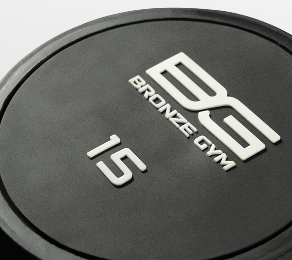 Обрезиненная гантель Bronze Gym 15 кг BG-PA-DB-R225